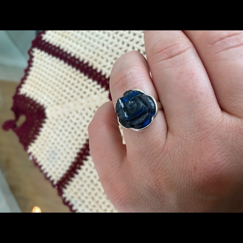 Labradorite flower ring - Picture 3 of 3